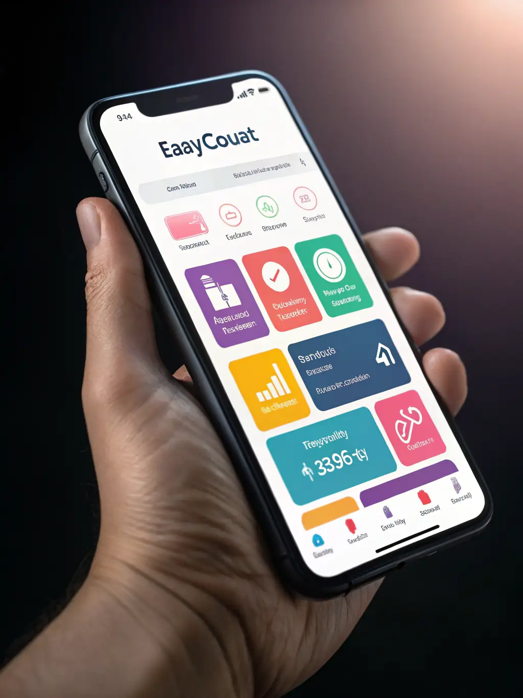 A mobile interface showing the Found app, emphasizing its features for freelancers and self-employed individuals to manage their finances.
