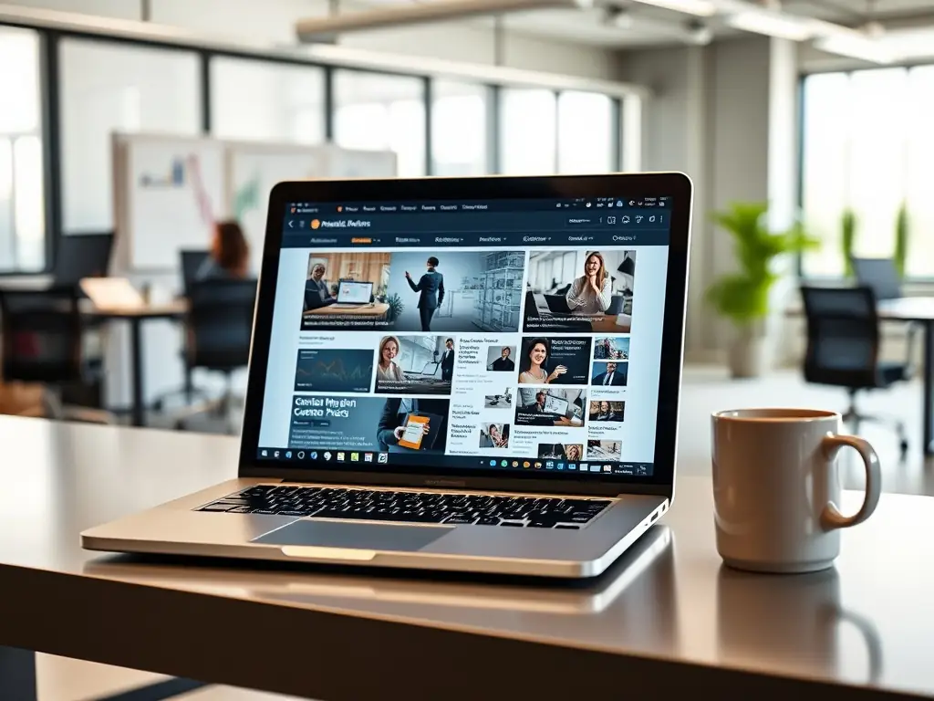 A professional workspace featuring a Brex corporate card on a desk next to a laptop displaying financial data, symbolizing modern business finance.